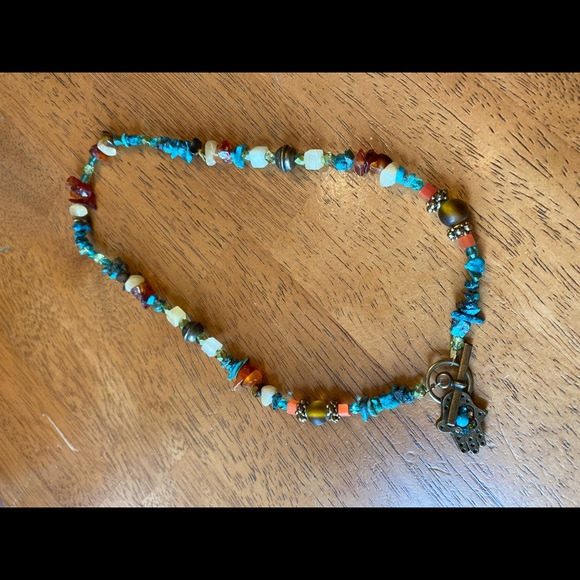 Multicolored stone necklace - Picture 4 of 4